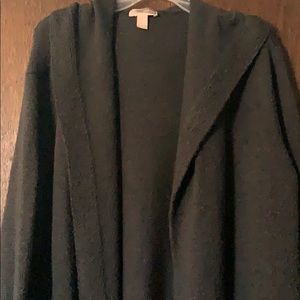 Long cozy grey duster sweater